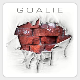 Torn Brick Wall Hockey Goalie Sticker